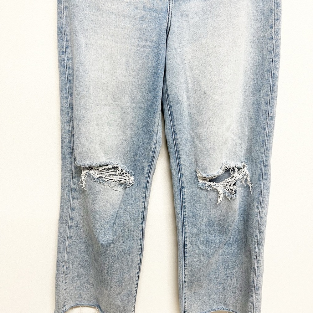 Hidden Los Angeles Womens Light Wash Knee Distressed Dad Logan Jean Size 31 - Picture 6 of 10